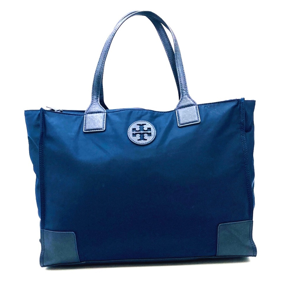 Tory Burch Ella Navy Blue Nylon Tote